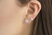 Lab grown diamonds stud earrings